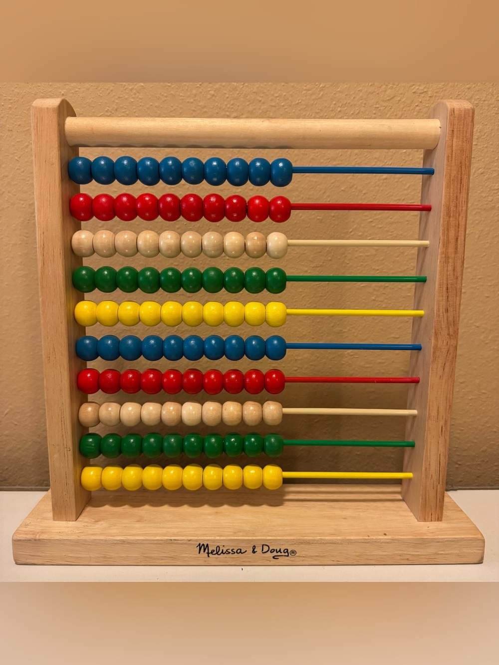 Melissa & Doug Wooden Abacus - Multicolor Counting Toy for Kids